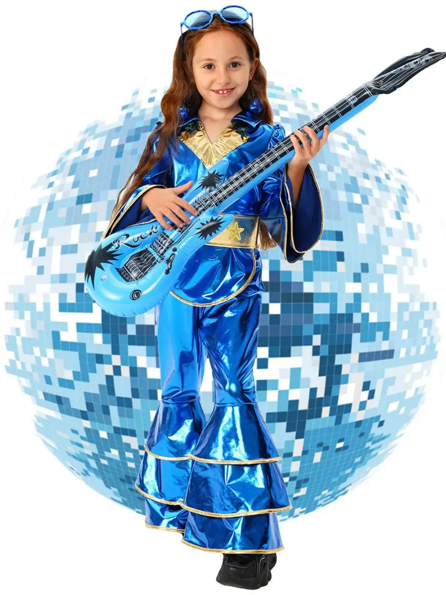 Костюм диско на Хэллоуин, детский наряд для выступления на сцене, детская школьная одежда для вечеринок, одежда из полиэстера, триацетатного волокна
Костюм диско на Хэллоуин, детский наряд для выступления на сцене, детская школьная одежда для вечеринок, одежда из полиэстера, триацетатного волокна