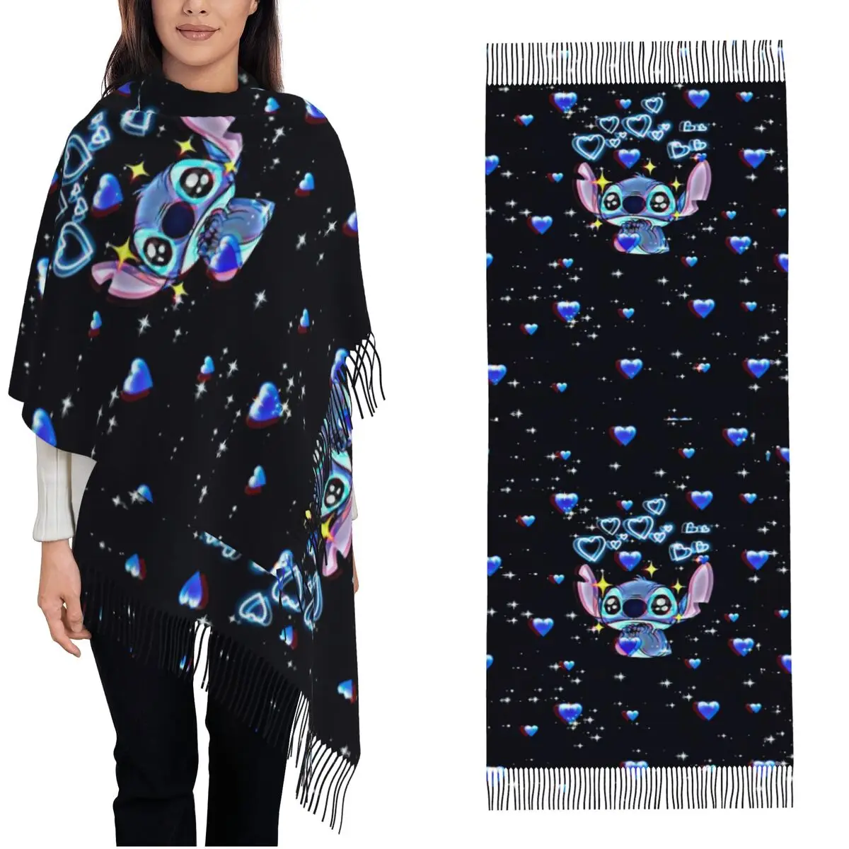Lilo Stitch Cartoon Blue Heart Shawl Wrap for Women Winter Large Soft Scarf Neckerchief Shawl Scarves
Lilo Stitch Cartoon Blue Heart Shawl Wrap for Women Winter Large Soft Scarf Neckerchief Shawl Scarves