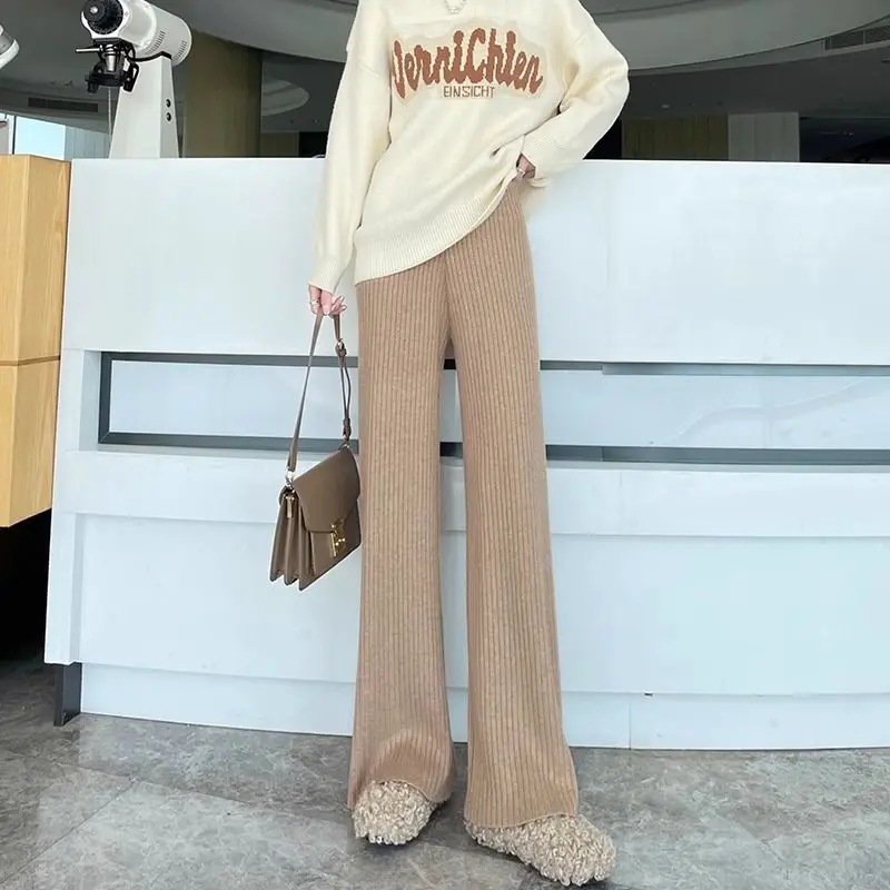 Knitted Wide-leg Pants Women 2024 New Autumn and Winter Vertical Casual Pants Thick Elastic Waist Mopping Pants Drop Loose LJ354
Knitted Wide-leg Pants Women 2024 New Autumn and Winter Vertical Casual Pants Thick Elastic Waist Mopping Pants Drop Loose LJ354
