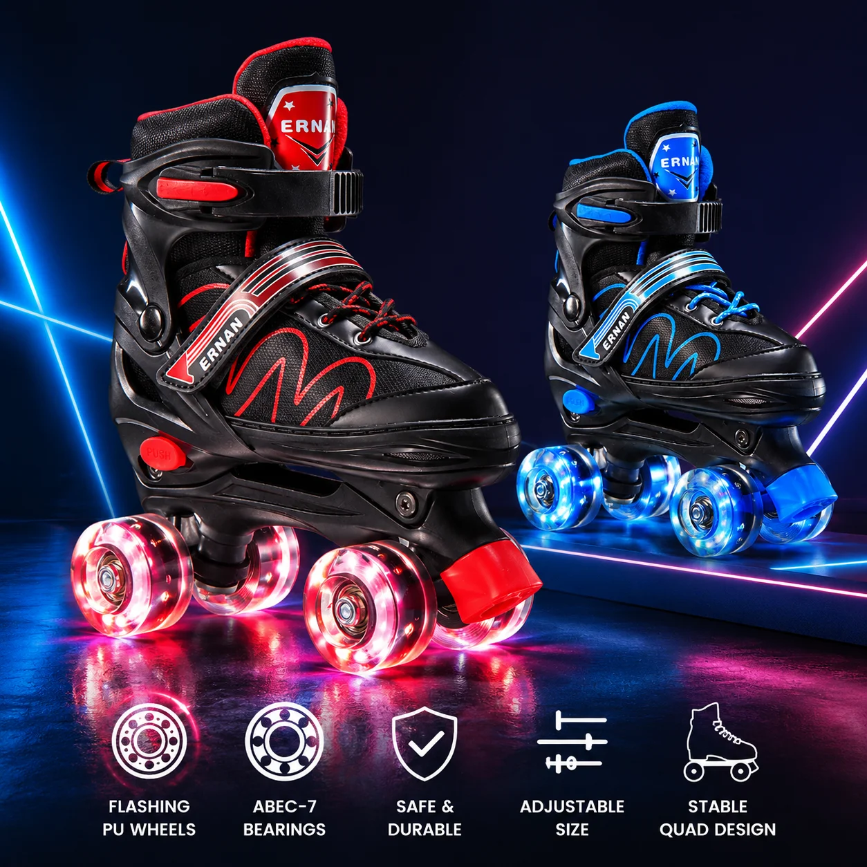 Children Adjustable Double Row Roller Skates Boys Girls Flash Wheel Outdoor Beginner Quad Skating Shoes Safe Brake ABEC7
Children Adjustable Double Row Roller Skates Boys Girls Flash Wheel Outdoor Beginner Quad Skating Shoes Safe Brake ABEC7