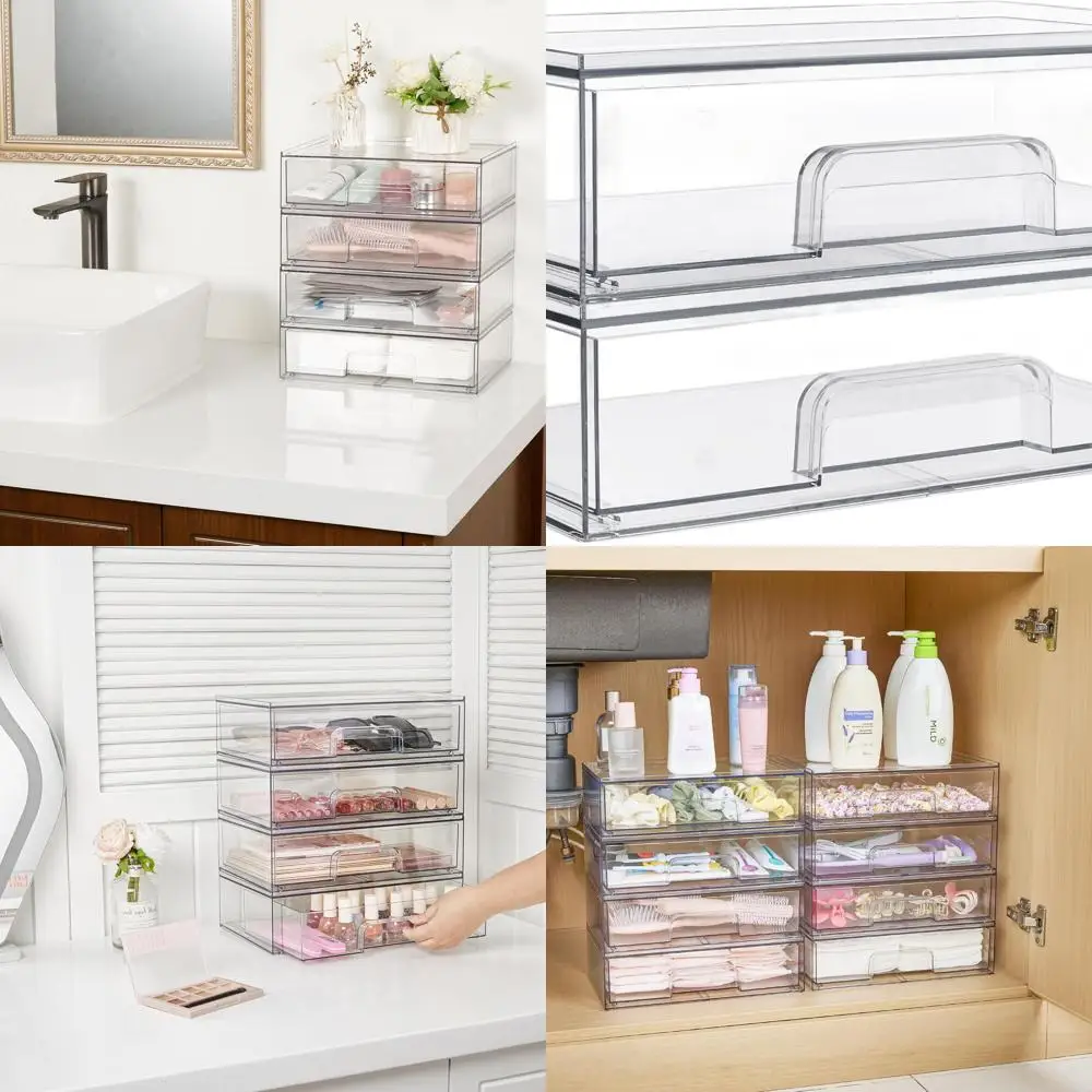 2-Pack Clear Acrylic Storage Drawers for Makeup, Cosmetics, and Beauty Essentials - Ideal Vanity, Bathroom, Cabinet Organizers
2-Pack Clear Acrylic Storage Drawers for Makeup, Cosmetics, and Beauty Essentials - Ideal Vanity, Bathroom, Cabinet Organizers