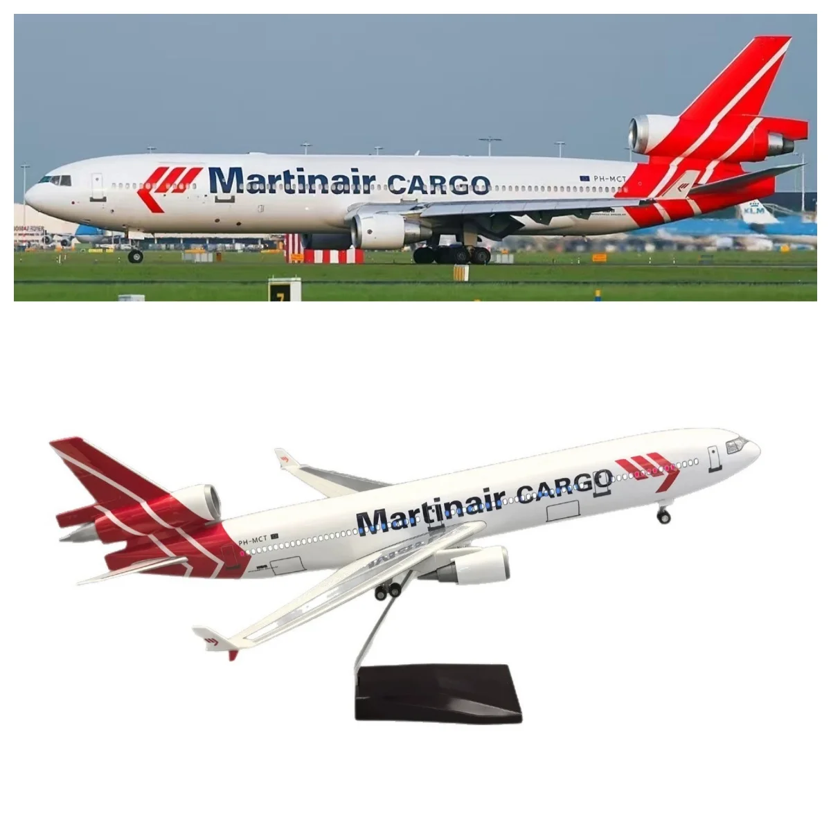 47CM Scale MD11plane model Martinair Cargo MD-11 Simulation Airplanes Model Kit With Landing Gear Wheels Light Collected Gift
47CM Scale MD11plane model Martinair Cargo MD-11 Simulation Airplanes Model Kit With Landing Gear Wheels Light Collected Gift