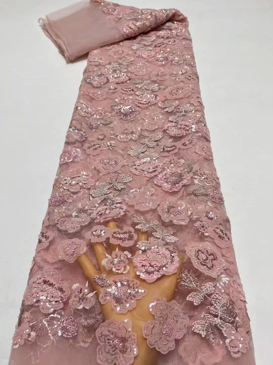 High Quality 2025 African Nigeria Sequins Tulle Lace Fabric Embroidery Wedding Party Guipure Dress Beads Stone 5Yards
High Quality 2025 African Nigeria Sequins Tulle Lace Fabric Embroidery Wedding Party Guipure Dress Beads Stone 5Yards