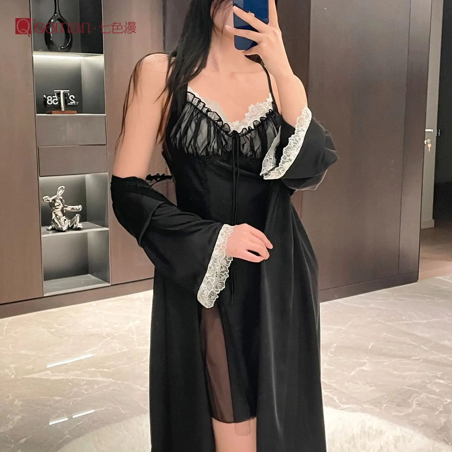 2Pcs Lace Robe Set Women Bathrobe Home Dress Summer Silky Satin Nightgown Kimono Bath Gown Sleepwear Nightwear Loungewear
2Pcs Lace Robe Set Women Bathrobe Home Dress Summer Silky Satin Nightgown Kimono Bath Gown Sleepwear Nightwear Loungewear