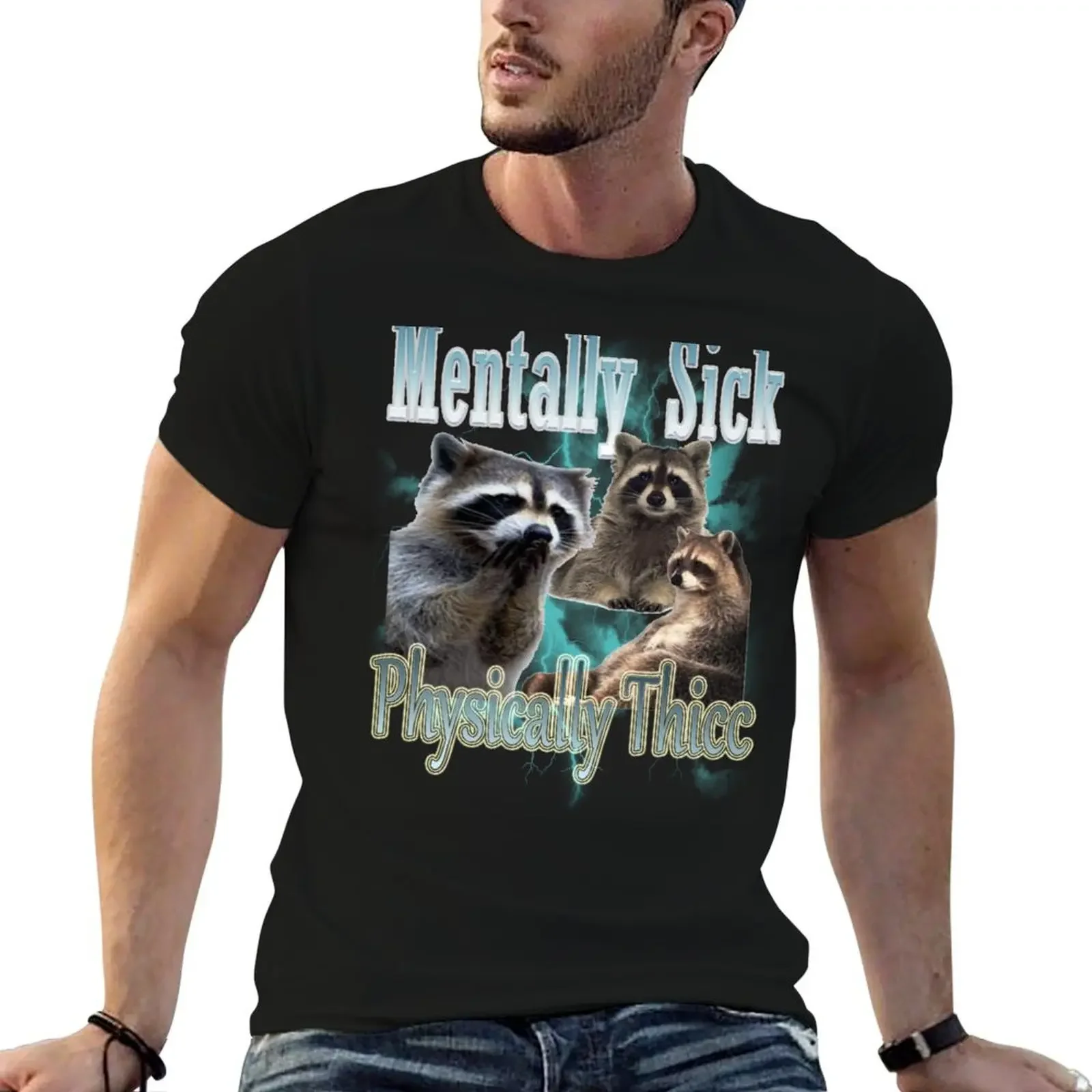 Mentally Sick Physically Thicc funny Raccoon Meme T-Shirt plus size clothes cute tops quick drying mens graphic t-shirts
Mentally Sick Physically Thicc funny Raccoon Meme T-Shirt plus size clothes cute tops quick drying mens graphic t-shirts