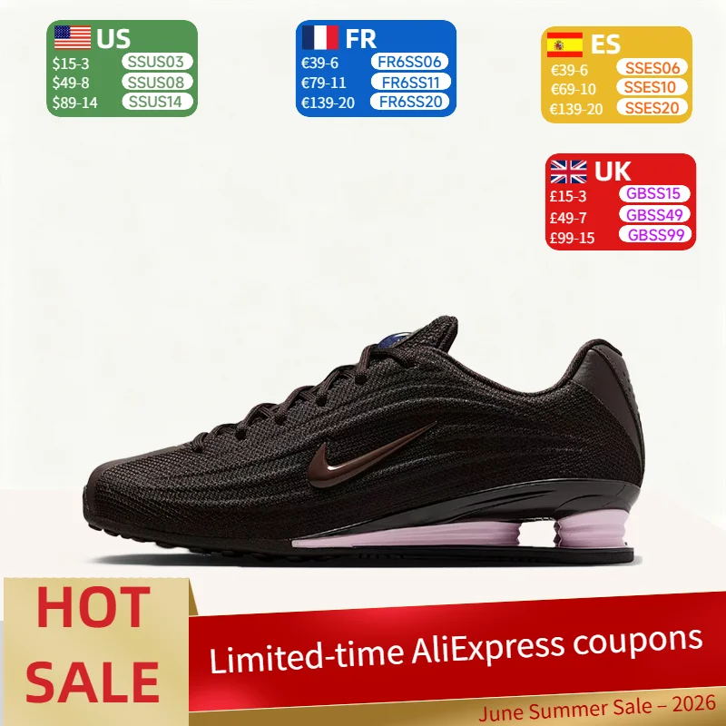 Nike SHOX Z: Simple, Comfortable, Versatile, and Breathable Low-Top Casual Shoes for Women – Black and Brown HQ7540-200
Nike SHOX Z: Simple, Comfortable, Versatile, and Breathable Low-Top Casual Shoes for Women – Black and Brown HQ7540-200