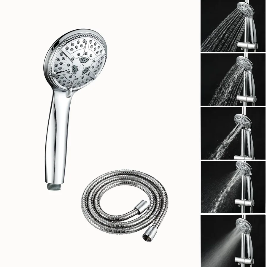 5-Way with High Pressure Shower Head Hand Hold Chrome
5-Way with High Pressure Shower Head Hand Hold Chrome