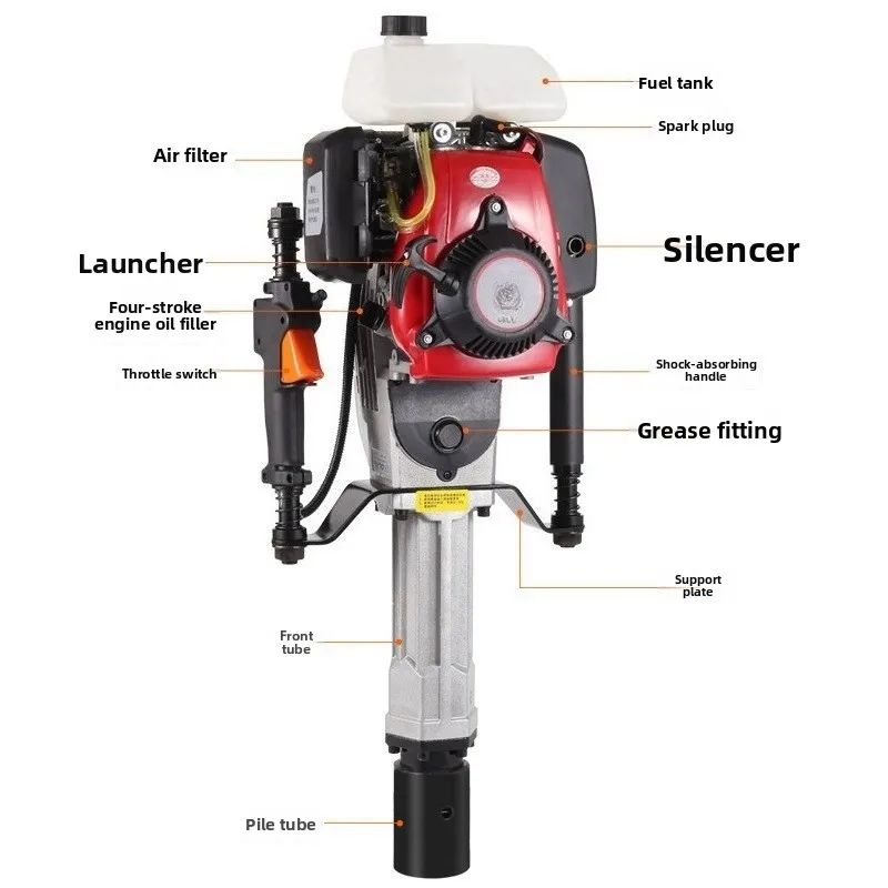 Малогабаритный ручной сваебойный молот для дорожных ограждений, стальных труб для защиты от наводнений, деревянных свай, треугольных свай, специализированный.
Малогабаритный ручной сваебойный молот для дорожных ограждений, стальных труб для защиты от наводнений, деревянных свай, треугольных свай, специализированный.