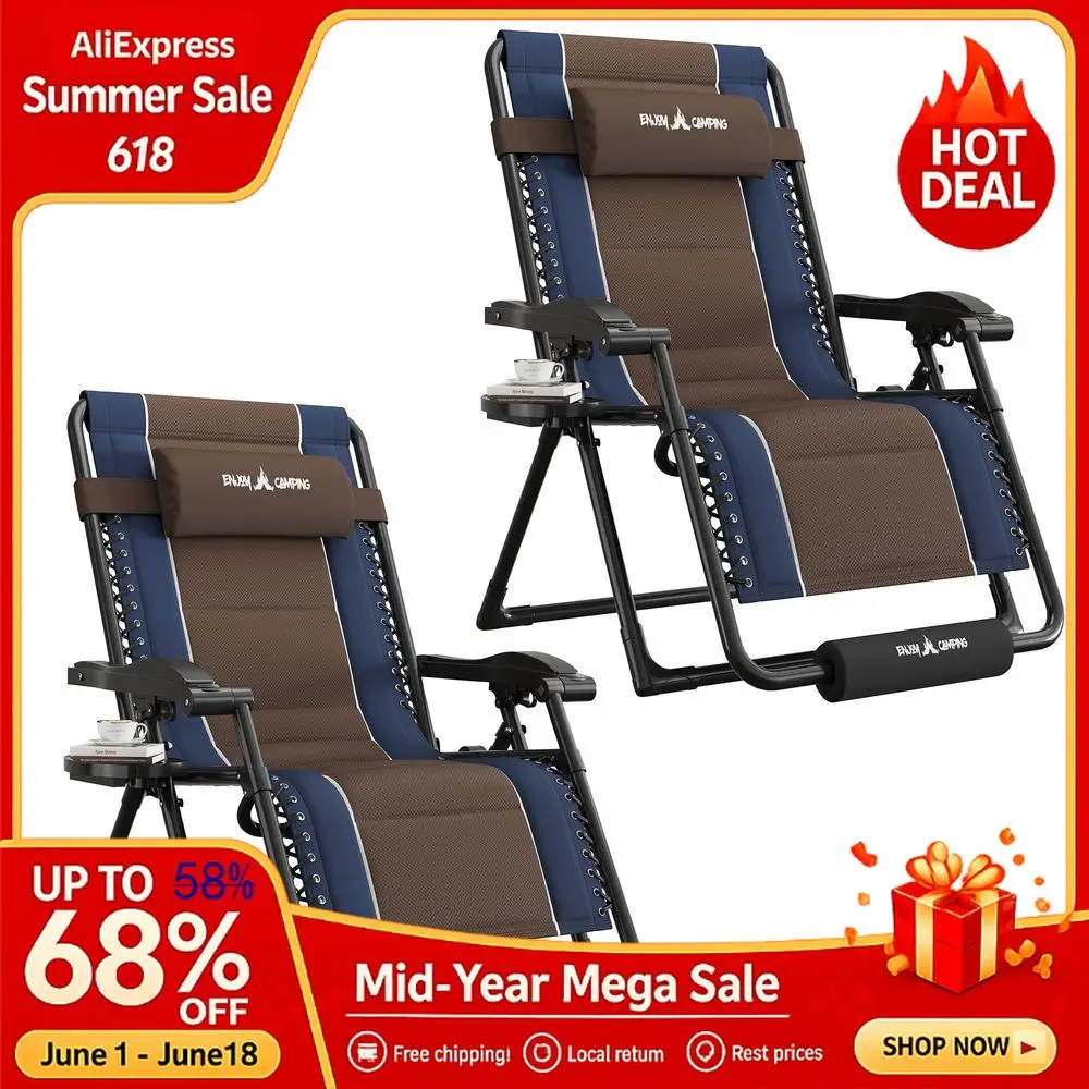 Zero Gravity Chair Oversized Outdoor Anti Gravity Chairs Patio Lounge Folding Adjustable Chair Cup Holder, Foot Pad amp, Custom
Zero Gravity Chair Oversized Outdoor Anti Gravity Chairs Patio Lounge Folding Adjustable Chair Cup Holder, Foot Pad amp, Custom