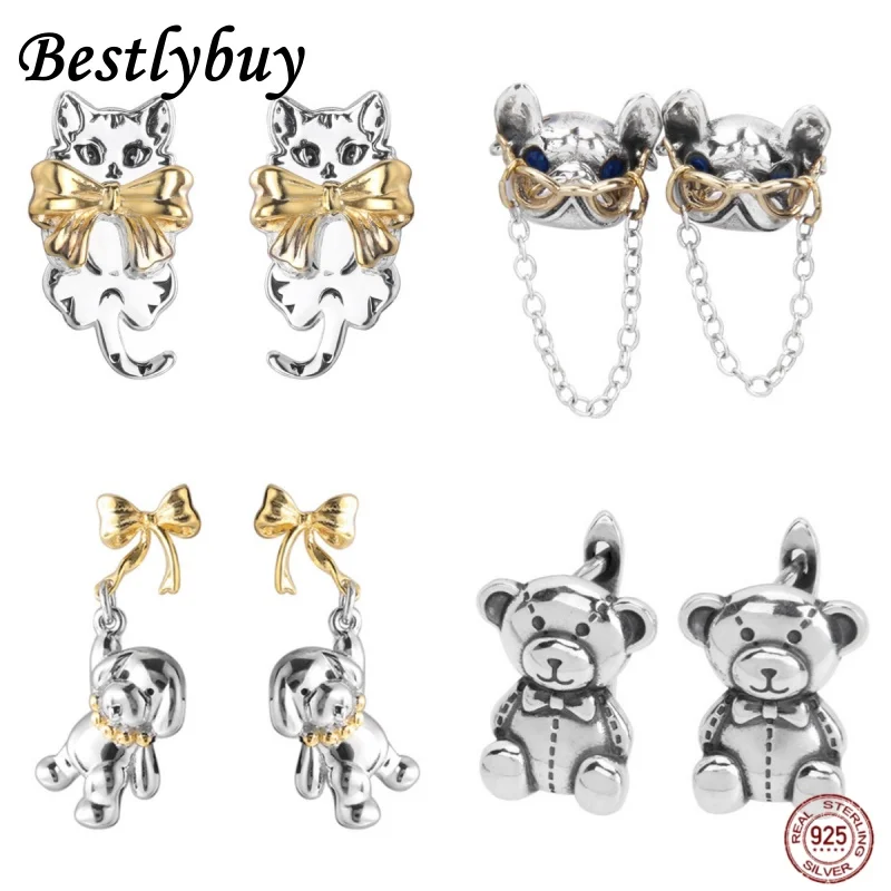 Retro 925 Sterling Silver Cute Cat/Dog Earrings For Women Korean Version Creative Personality Jewelry
Retro 925 Sterling Silver Cute Cat/Dog Earrings For Women Korean Version Creative Personality Jewelry