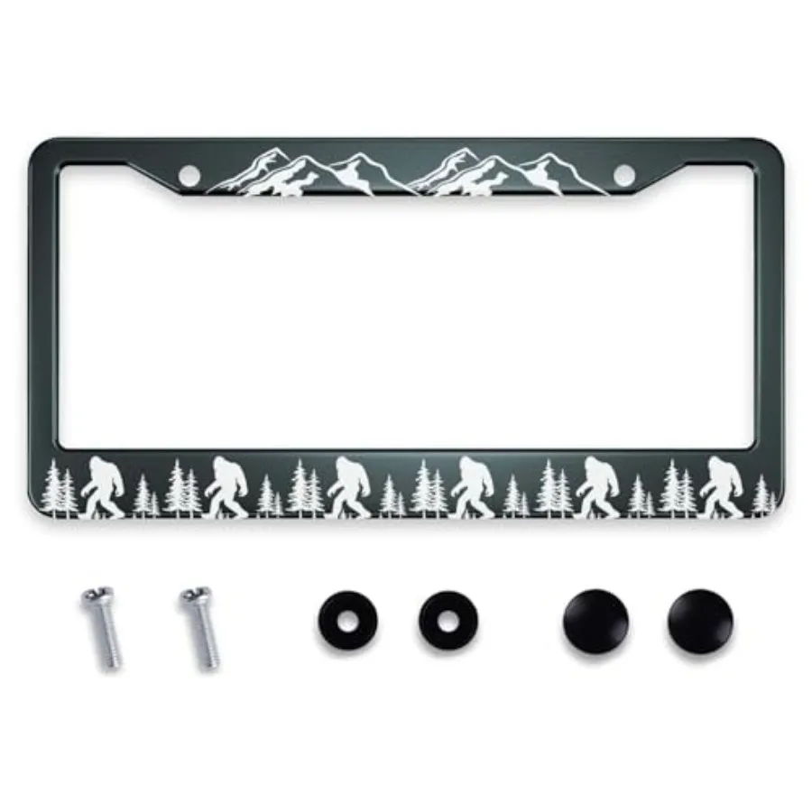 Funny Sasquatch Matte Black License Plate Frame, Heavy Duty Stainless Steel Auto Car Tag Frame with 2 Holes and Screws 12.2 x 6
Funny Sasquatch Matte Black License Plate Frame, Heavy Duty Stainless Steel Auto Car Tag Frame with 2 Holes and Screws 12.2 x 6