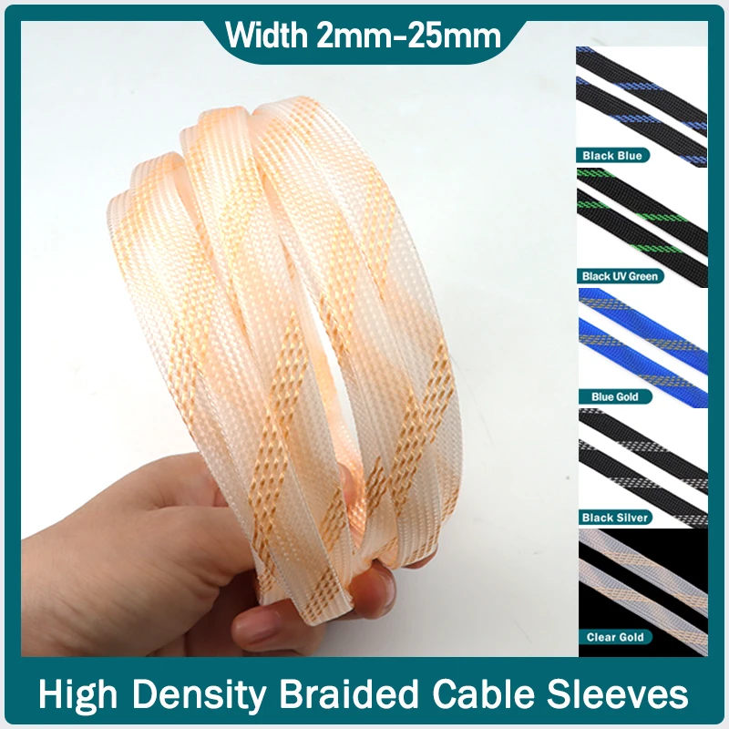 1-50m Expandable Braided Cable Sleeve 2mm-25mm Tight PET High Density Insulate Office Wire Line Protection Organizer Wrap Sheath
1-50m Expandable Braided Cable Sleeve 2mm-25mm Tight PET High Density Insulate Office Wire Line Protection Organizer Wrap Sheath