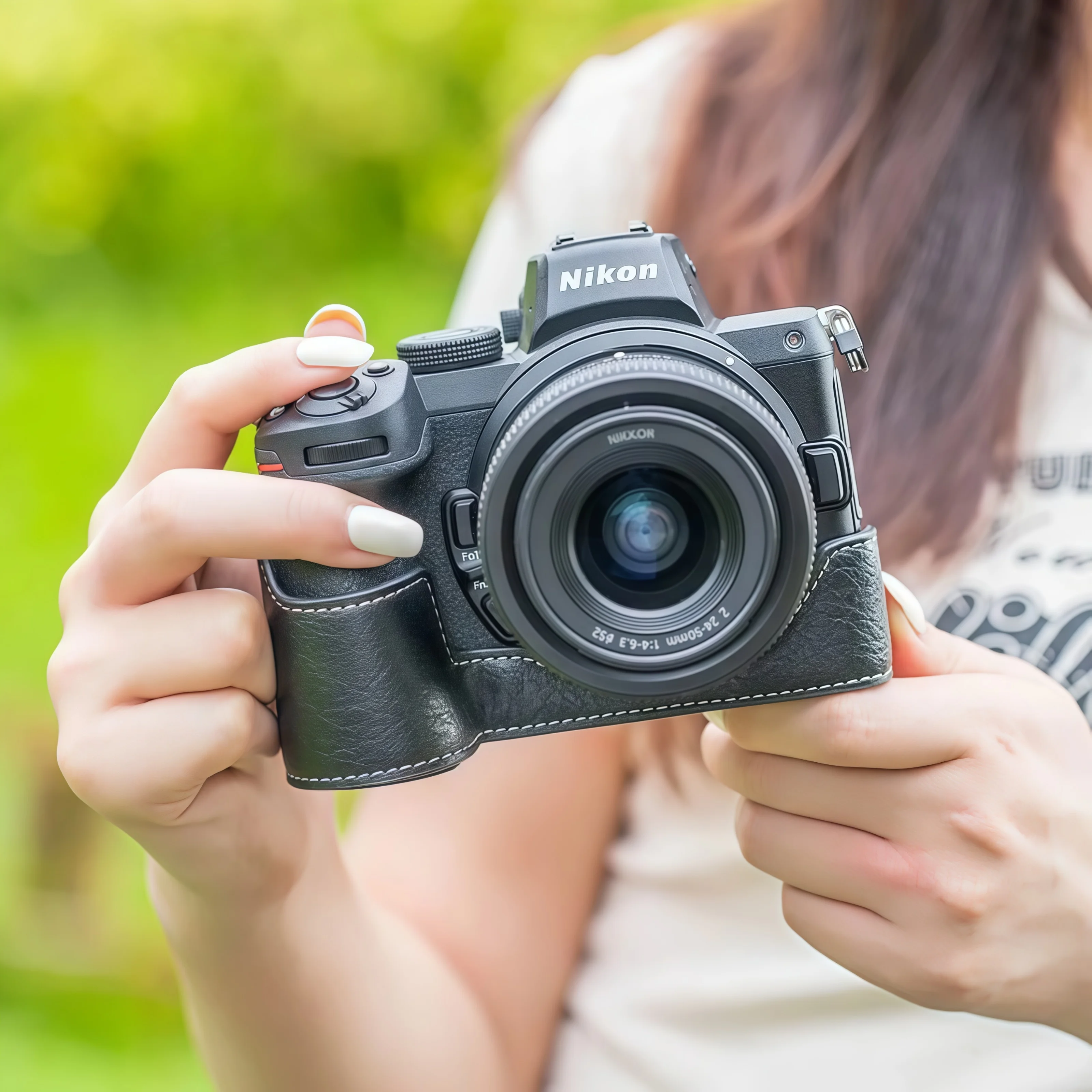 Camera bag leather base suitable for Nikon Z5 Z6 Z7 Z6II Z7II anti-fall wear-resistant half-pack protective case
Camera bag leather base suitable for Nikon Z5 Z6 Z7 Z6II Z7II anti-fall wear-resistant half-pack protective case