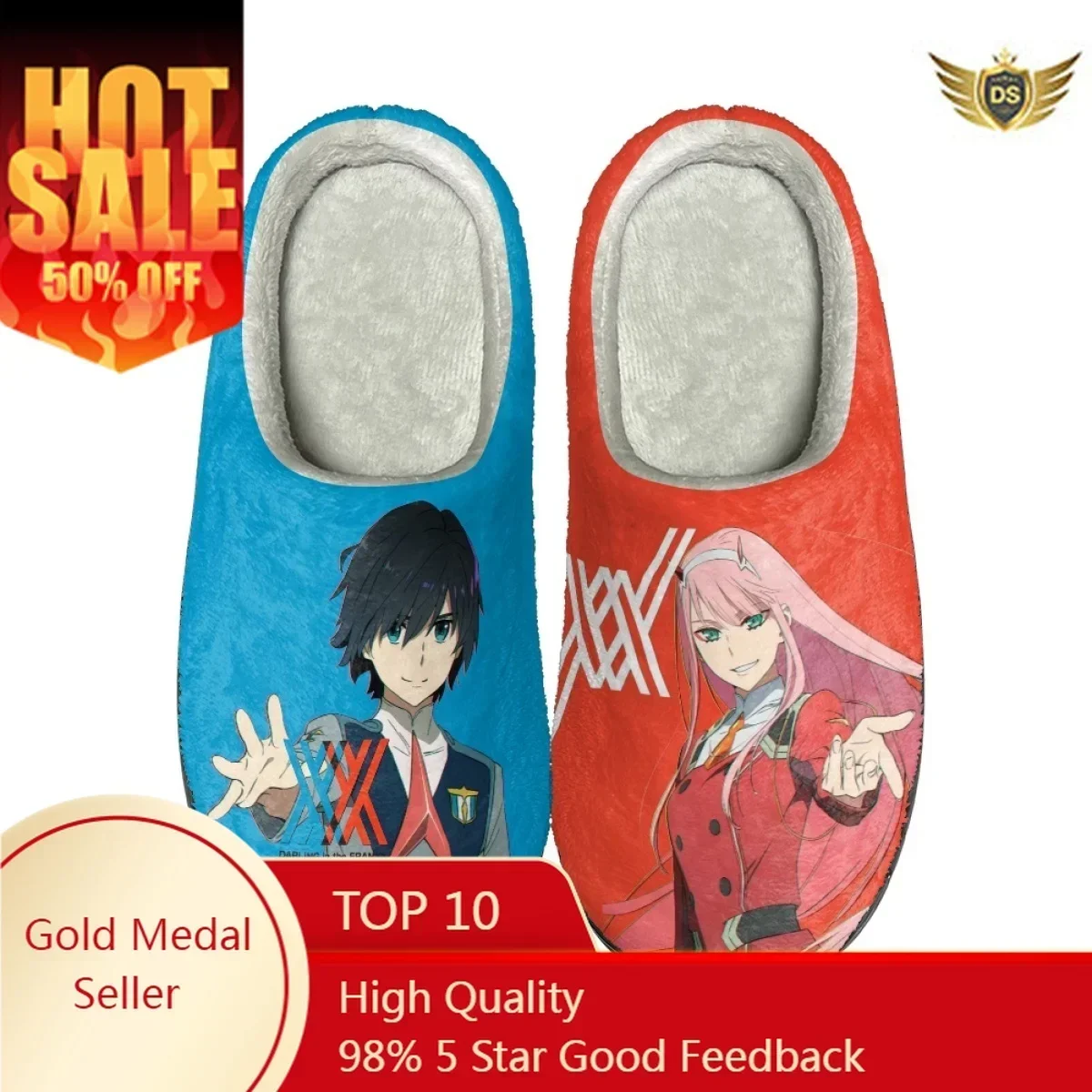 Winter Warm Cozy Cotton Slippers DARLING In The FRANXX Zero Two Indoor Casual Footwear Dropshipping Non-Slip Couple Home Shoes
Winter Warm Cozy Cotton Slippers DARLING In The FRANXX Zero Two Indoor Casual Footwear Dropshipping Non-Slip Couple Home Shoes