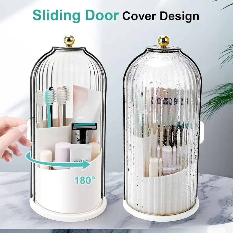 360 Rotating Dustproof Makeup Brush Holder 3Pcs Set with Press on Nail Storage Box Cosmetic Vanity Organizer
360 Rotating Dustproof Makeup Brush Holder 3Pcs Set with Press on Nail Storage Box Cosmetic Vanity Organizer