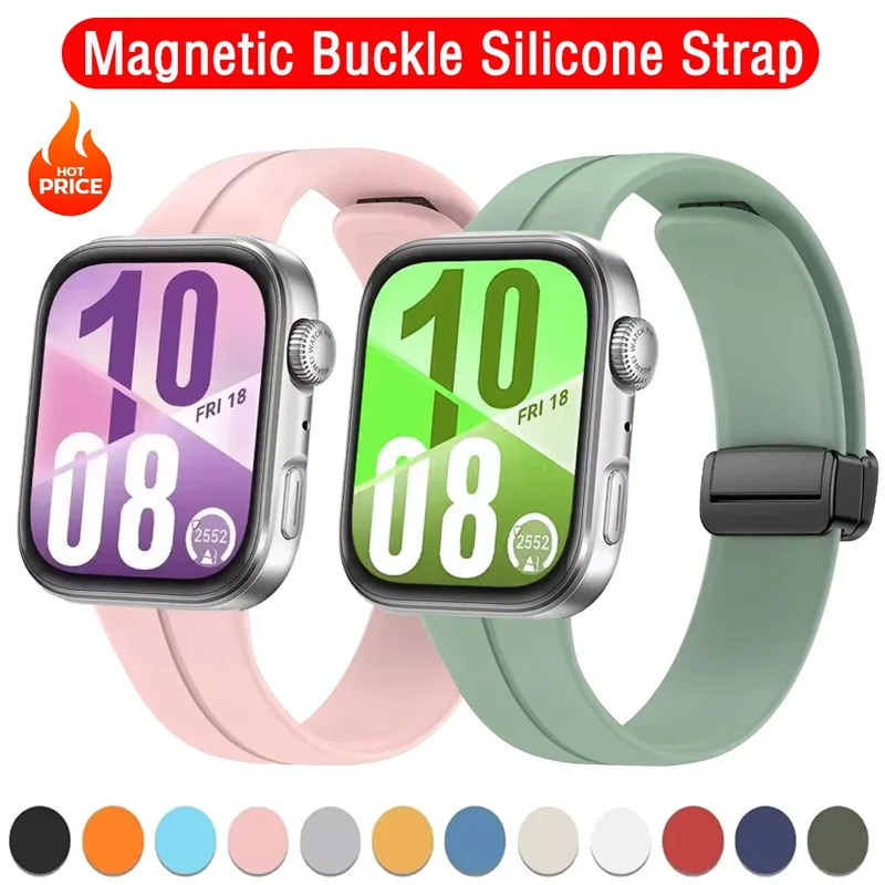 Soft Silicone Strap for Huawei Watch Fit 4 3 Magnetic Buckle Comfortable Breathable watchband For Huawei Watch Fit 4 Pro Correa
Soft Silicone Strap for Huawei Watch Fit 4 3 Magnetic Buckle Comfortable Breathable watchband For Huawei Watch Fit 4 Pro Correa