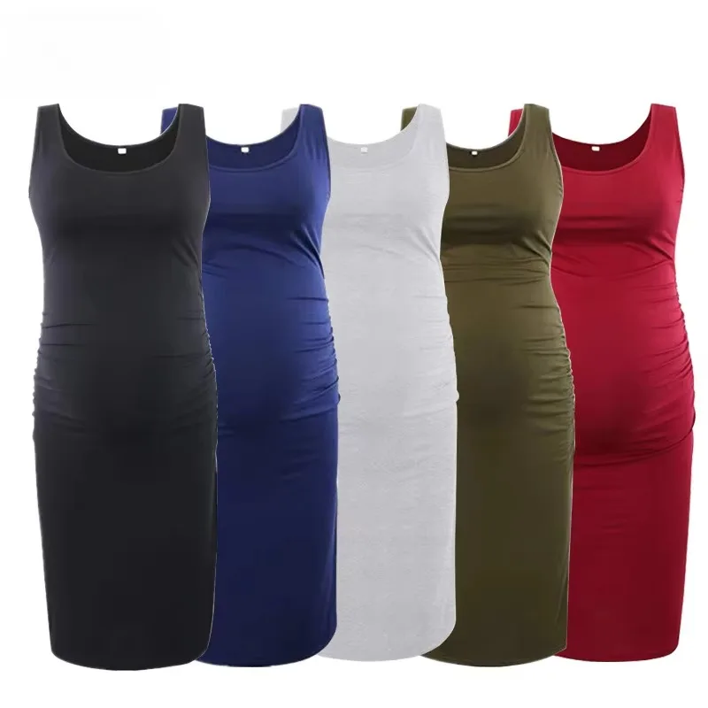 Summer Casual Fashion Pregnancy Dress Tank Top Square Collar Solid Color Women Midi Dress Maternity Clothes For Pregnant Women
Summer Casual Fashion Pregnancy Dress Tank Top Square Collar Solid Color Women Midi Dress Maternity Clothes For Pregnant Women