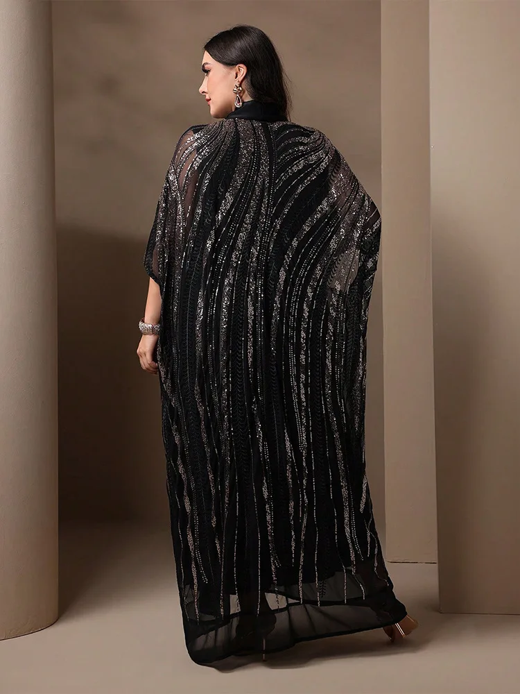 Ближневосточное платье больших размеров, кардиган с блестками, рукав «летучая мышь», арабский халат, длинные платья, женские мусульманские комплекты, Дубай, Абая, Турция, кафтан
Ближневосточное платье больших размеров, кардиган с блестками, рукав «летучая мышь», арабский халат, длинные платья, женские мусульманские комплекты, Дубай, Абая, Турция, кафтан