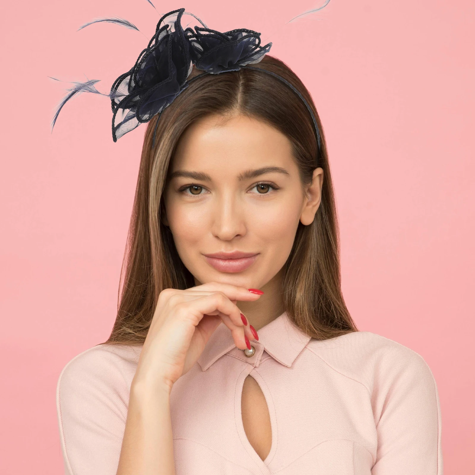 Banquet Hair Accessories Blue Mesh Double Flower Fascinators H made Women Hat Tea Party Headb Wedding
Banquet Hair Accessories Blue Mesh Double Flower Fascinators H made Women Hat Tea Party Headb Wedding