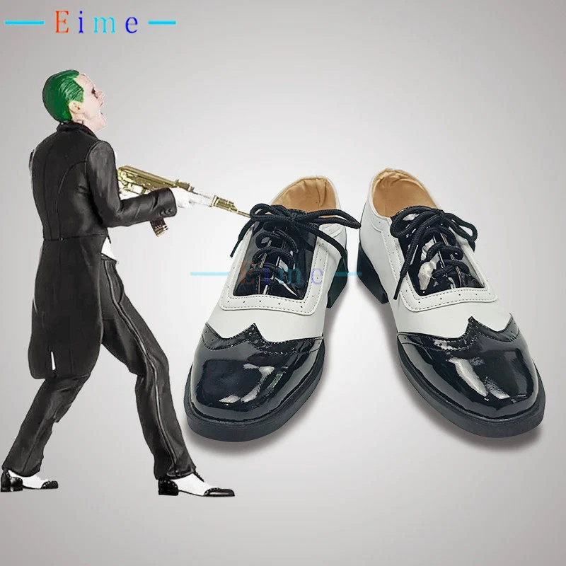 Clown Joker Jared Leto Cosplay Shoes Halloween Carnival Boots Classical Black White PU Leather Shoes Custom Made
Clown Joker Jared Leto Cosplay Shoes Halloween Carnival Boots Classical Black White PU Leather Shoes Custom Made