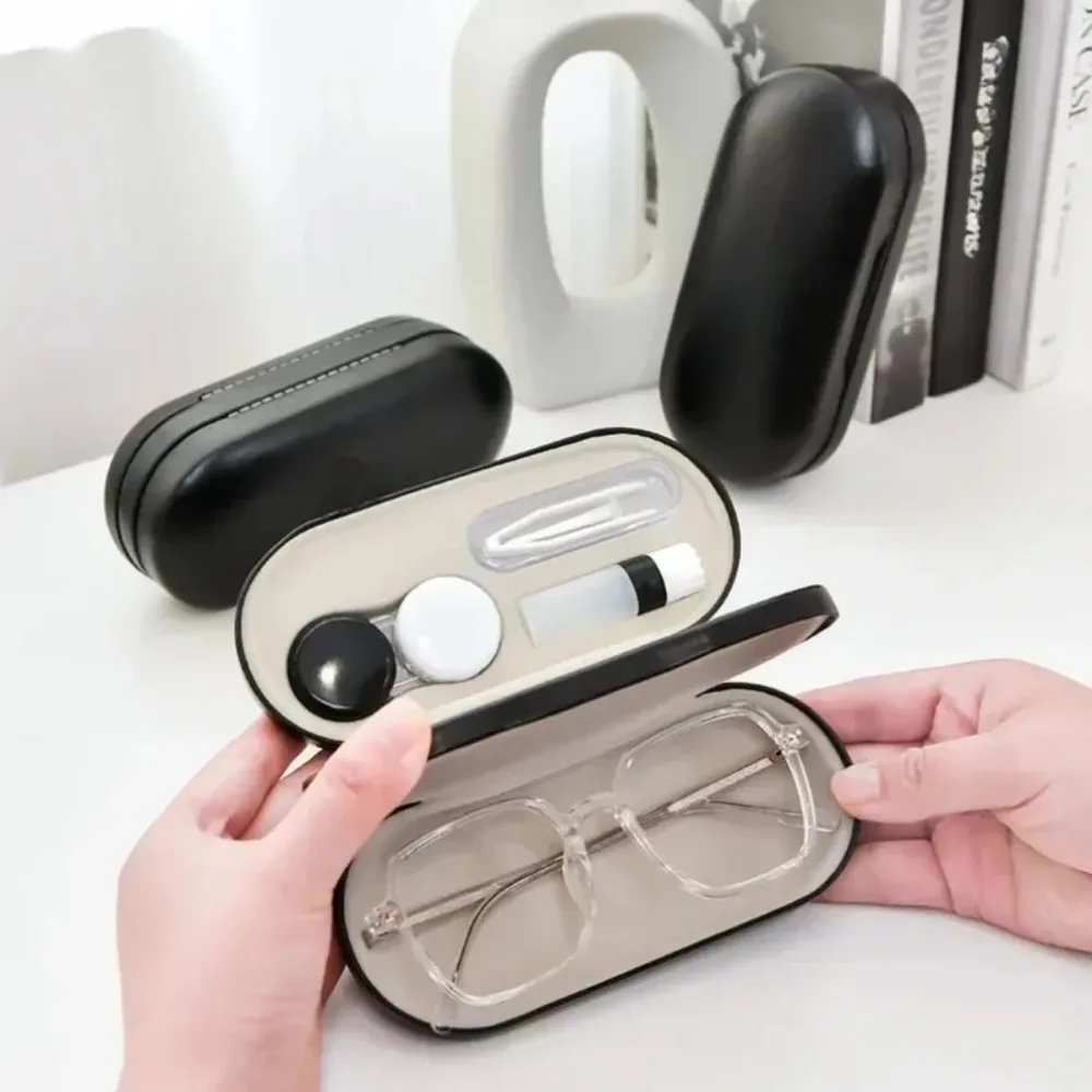 Двухслойный кожаный футляр для очков с держателем для контактных линз для мужчин и женщин, аксессуар для хранения очков и солнцезащитных очков
Двухслойный кожаный футляр для очков с держателем для контактных линз для мужчин и женщин, аксессуар для хранения очков и солнцезащитных очков
