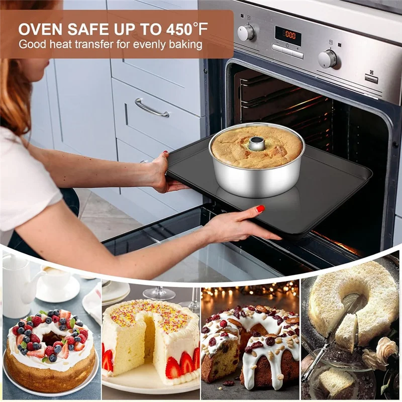3Pcs 6/7/9 Inches Angel Food Cake Pan Griddle Cake Pans Baking Pans Fluted Tube Pan Dessert Mold Donut Mold Easy To Use
3Pcs 6/7/9 Inches Angel Food Cake Pan Griddle Cake Pans Baking Pans Fluted Tube Pan Dessert Mold Donut Mold Easy To Use