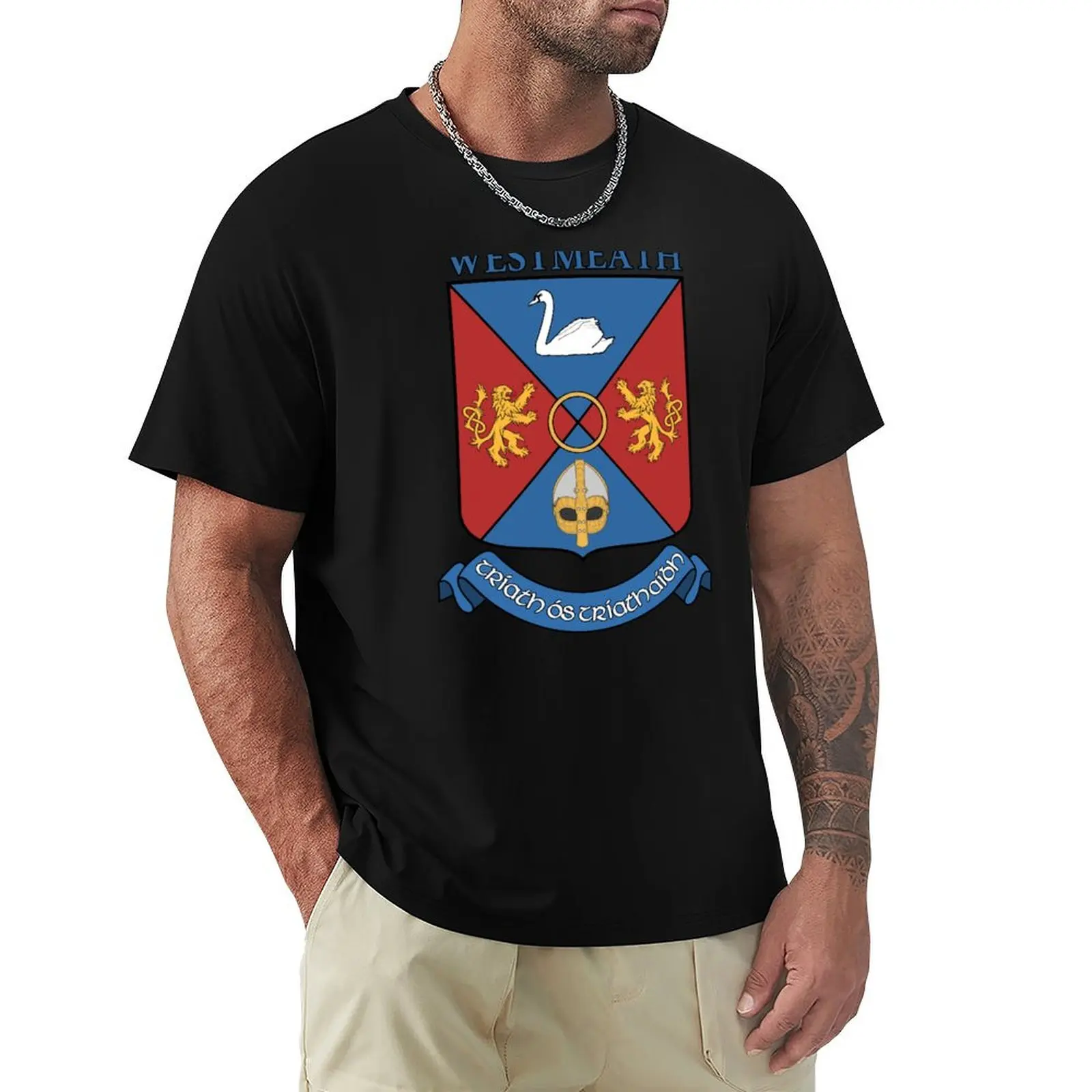 Coat of Arms of County Westmeath, Ireland T-Shirt summer shirt rapper graphic tees blue archive sweat shirts, men
Coat of Arms of County Westmeath, Ireland T-Shirt summer shirt rapper graphic tees blue archive sweat shirts, men