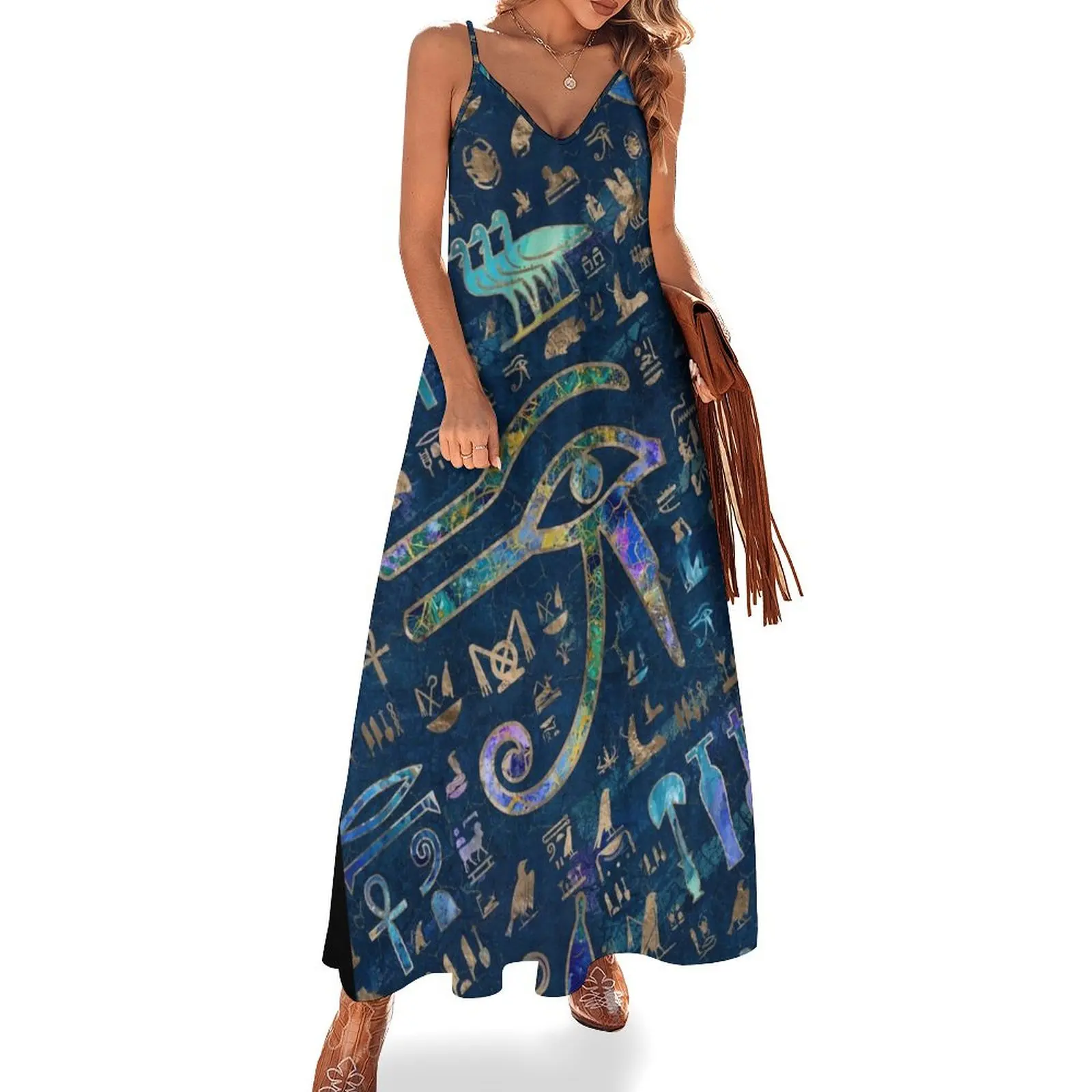 Egyptian hieroglyphs Mixed Texure Abstract Sleeveless Dress clothes for woman Woman clothes Dress
Egyptian hieroglyphs Mixed Texure Abstract Sleeveless Dress clothes for woman Woman clothes Dress