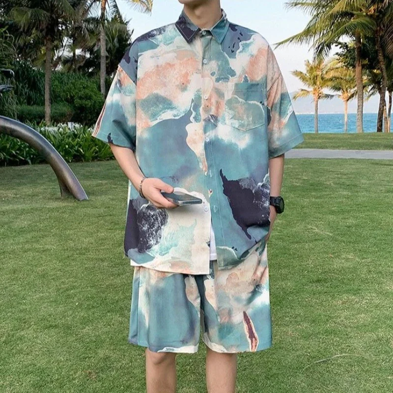 Beach Man Sets Smooth Stretch New in Matching Novelty Outdoor High Quality Luxury Elastic Kpop Loose Shirts Shorts Suits for Men
Beach Man Sets Smooth Stretch New in Matching Novelty Outdoor High Quality Luxury Elastic Kpop Loose Shirts Shorts Suits for Men