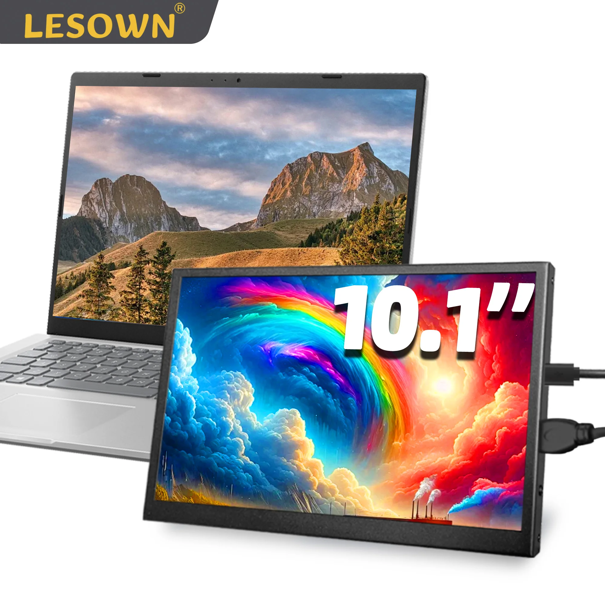 LESOWN Portable Additional Monitor 10.1inch LCD Touchscreen 1024x600 IPS Panel Extender Screen Display For Windows 7/8/10 mac OS
LESOWN Portable Additional Monitor 10.1inch LCD Touchscreen 1024x600 IPS Panel Extender Screen Display For Windows 7/8/10 mac OS