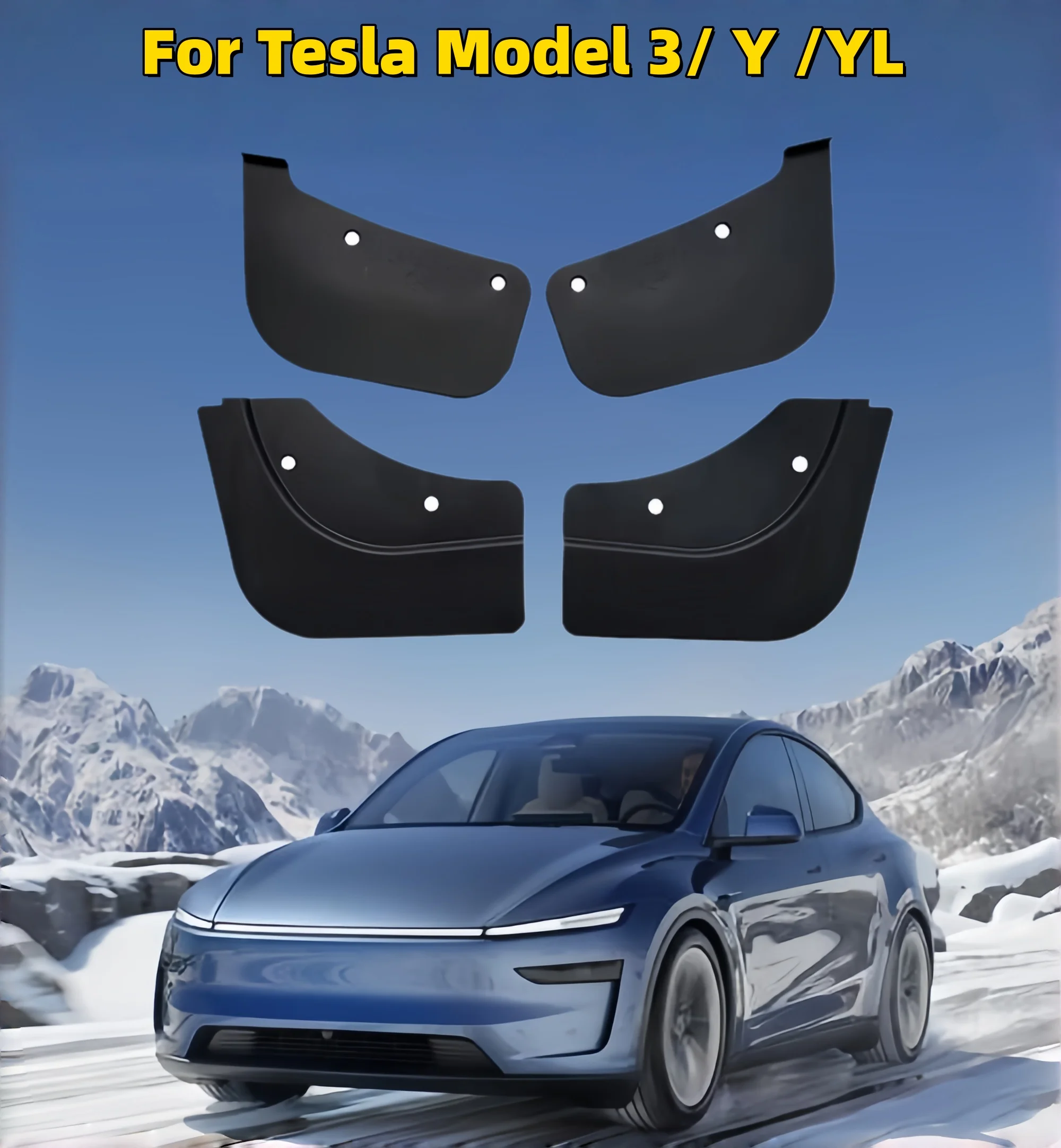 For Tesla Model 3/ Y /YL High Quality Hidden Fender Flares No Drilling TPE Mud Flaps Front Rear Wheels
For Tesla Model 3/ Y /YL High Quality Hidden Fender Flares No Drilling TPE Mud Flaps Front Rear Wheels