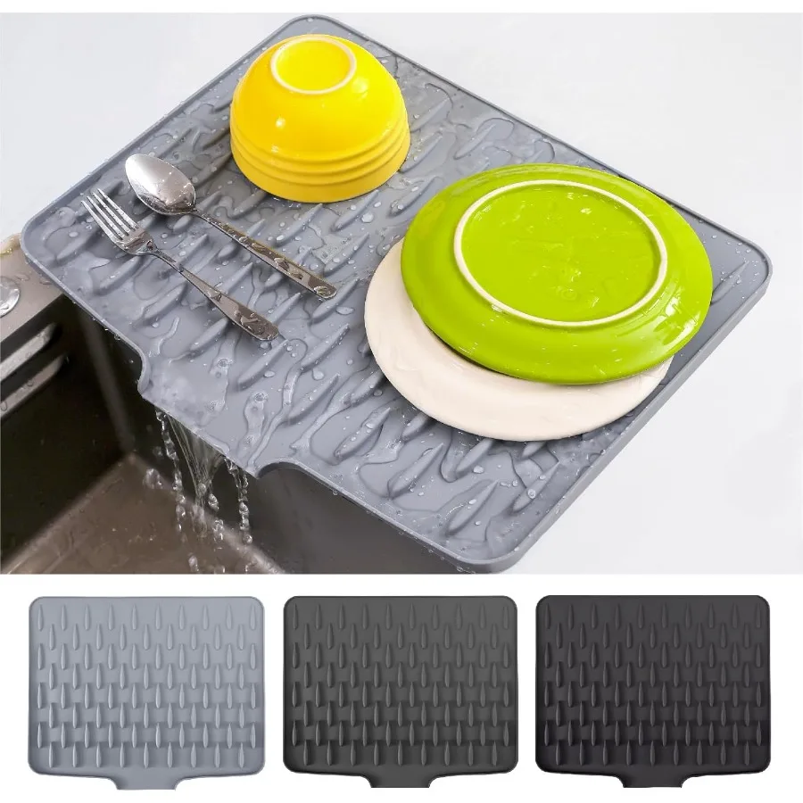Silicone Dish Drying Mat for Kitchen Counter Fast Draige Design for Vegetables Fruits Heat Resistant NonSlip Dishwasher Safe 1
Silicone Dish Drying Mat for Kitchen Counter Fast Draige Design for Vegetables Fruits Heat Resistant NonSlip Dishwasher Safe 1