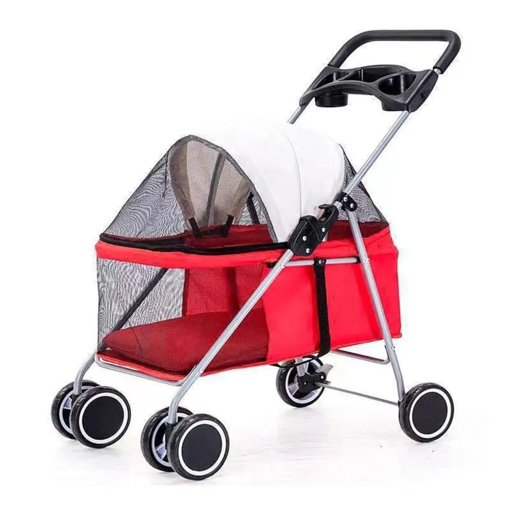Compact Red Medium Dog Stroller for Outdoor Adventures
Compact Red Medium Dog Stroller for Outdoor Adventures