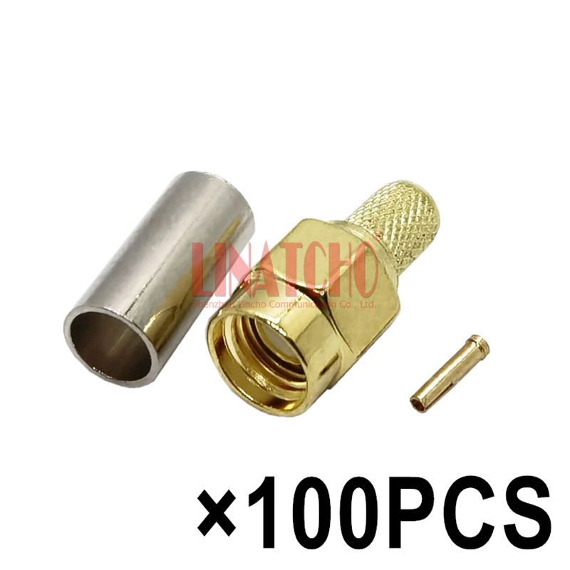 100 шт. RF-разъемы RP SMA Male Reverse для кабелей RG142, RG141, LMR195, 3D-FB, RG58/U, 50-3
100 шт. RF-разъемы RP SMA Male Reverse для кабелей RG142, RG141, LMR195, 3D-FB, RG58/U, 50-3