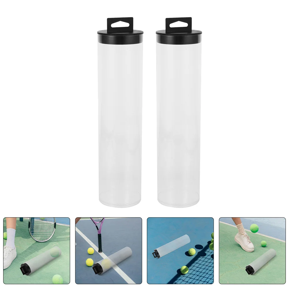 3Pcs Clear Tennis Holder PVC Storage Cylinder with Lightblocking Black Lid for Tennis Training Portable Saver
3Pcs Clear Tennis Holder PVC Storage Cylinder with Lightblocking Black Lid for Tennis Training Portable Saver