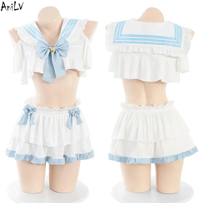 AniLV Anime Lolita Girl Sailor Uniform Women Cute Student Maid Outfits Cosplay Costumes
AniLV Anime Lolita Girl Sailor Uniform Women Cute Student Maid Outfits Cosplay Costumes