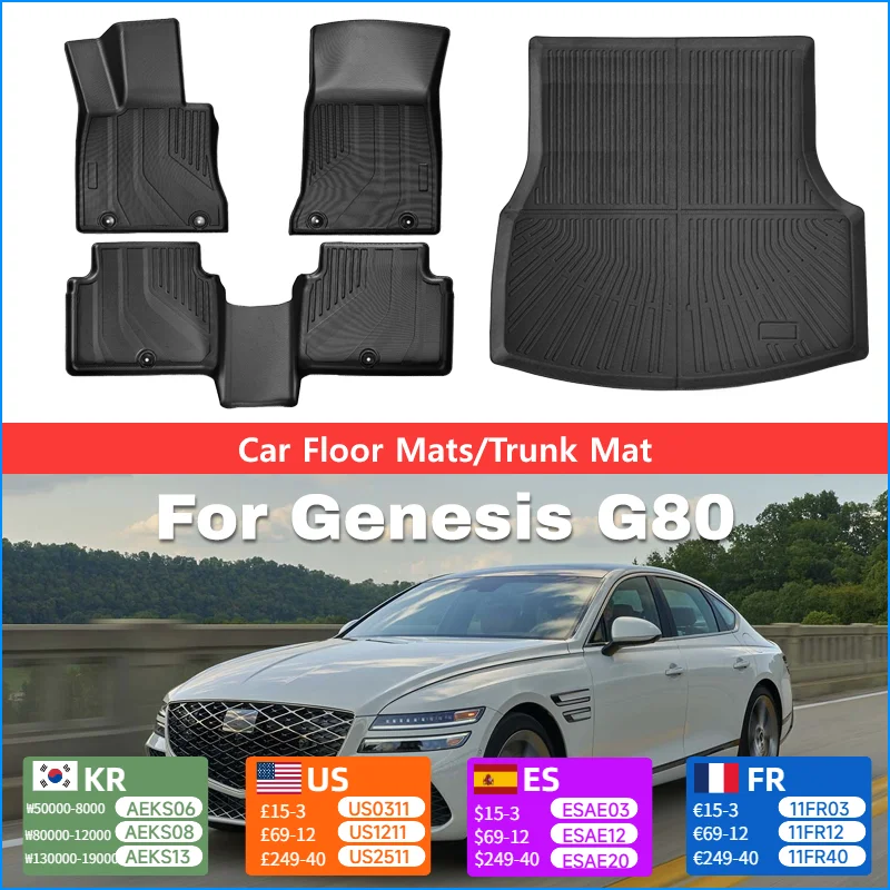 Автомобильные коврики для Genesis G80 2024, коврики в багажник, прочные защитные коврики из ТПЭ для салона автомобиля, всепогодный защитный коврик для грузового вкладыша
Автомобильные коврики для Genesis G80 2024, коврики в багажник, прочные защитные коврики из ТПЭ для салона автомобиля, всепогодный защитный коврик для грузового вкладыша