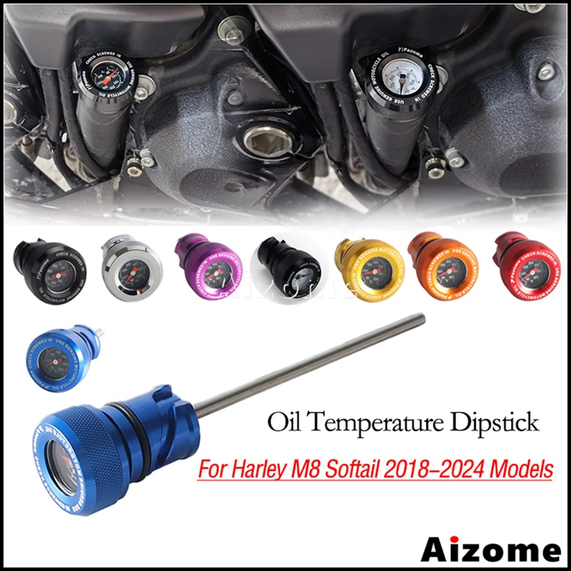 Aluminum Dipstick Oil Temperature Gauge For Harley Softail Fat Boy Fat Bob Street Bob Breakout Heritage Classic FXBRS 2018-2024
Aluminum Dipstick Oil Temperature Gauge For Harley Softail Fat Boy Fat Bob Street Bob Breakout Heritage Classic FXBRS 2018-2024