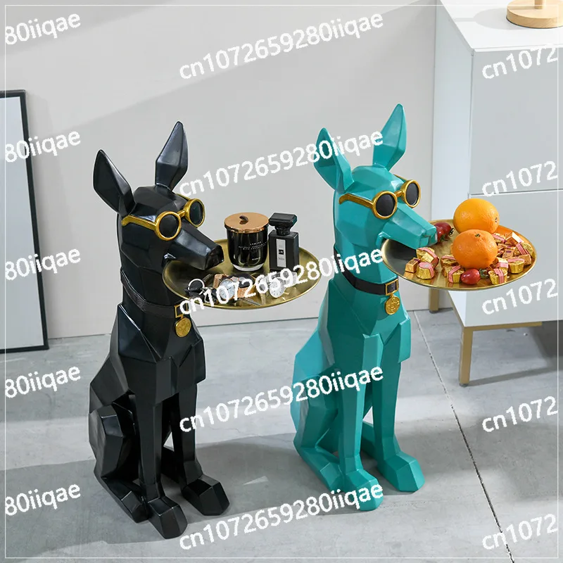 A Doberman with Tray Opens, Moves To A New Home, Gives Gifts, and Welcomes Guests Creatively. Large Floor Dog Ornaments
A Doberman with Tray Opens, Moves To A New Home, Gives Gifts, and Welcomes Guests Creatively. Large Floor Dog Ornaments