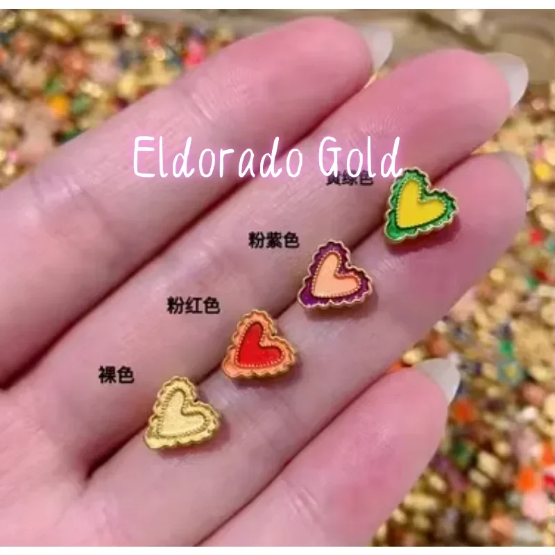 Eldorado Gold 24k gold loose beads heart shape charms colorful beads gold jewelry accessories
Eldorado Gold 24k gold loose beads heart shape charms colorful beads gold jewelry accessories
