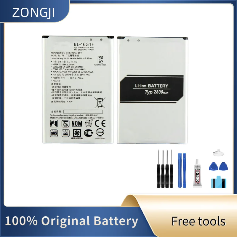 New Battery BL-46G1F 2800mAh Battery For LG K20 K425 K428 K430H M250 k10 2017 Version Batteries +Free Tools
New Battery BL-46G1F 2800mAh Battery For LG K20 K425 K428 K430H M250 k10 2017 Version Batteries +Free Tools