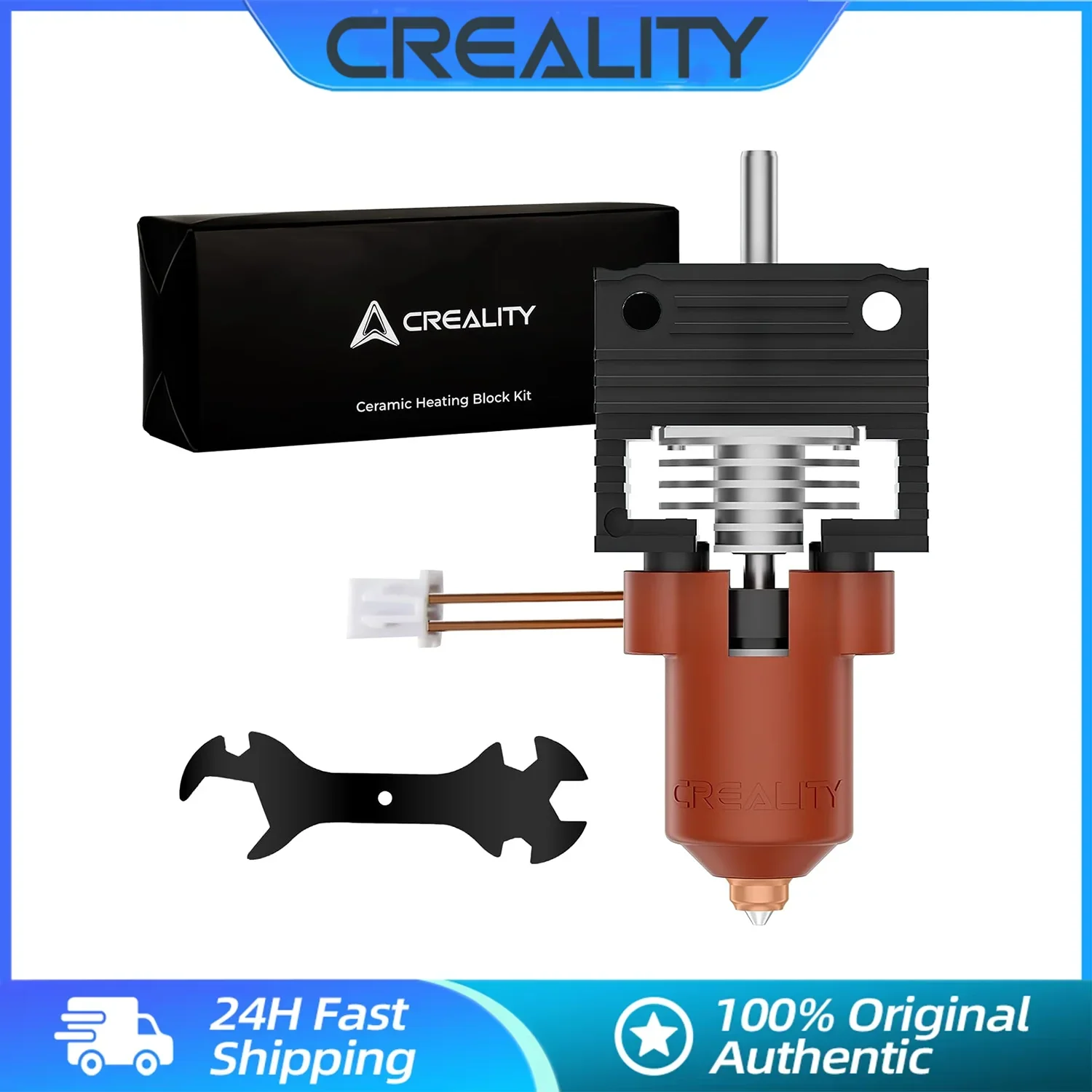 Creality Official K1/K1 Max/K1C Обновленный керамический нагревательный блок Hotend Kit для 3D-принтеров серии K1 Комплект насадок для быстрого замены единорога
Creality Official K1/K1 Max/K1C Обновленный керамический нагревательный блок Hotend Kit для 3D-принтеров серии K1 Комплект насадок для быстрого замены единорога