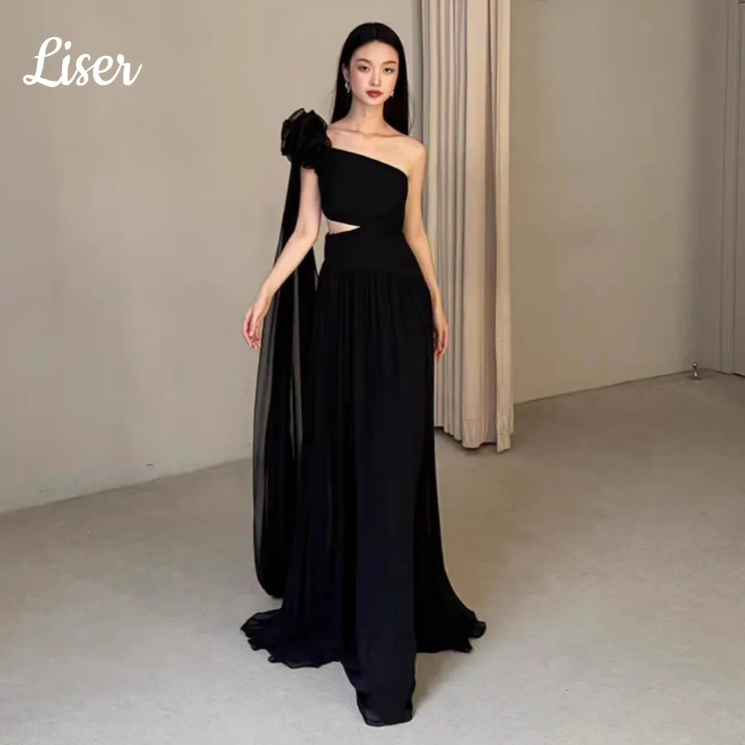 Liser Modern Black One Shoulder Evening Dress Cut Out Tulle A-Line Wedding Party Dresses Formal Occasion Gown Customized 2026
Liser Modern Black One Shoulder Evening Dress Cut Out Tulle A-Line Wedding Party Dresses Formal Occasion Gown Customized 2026