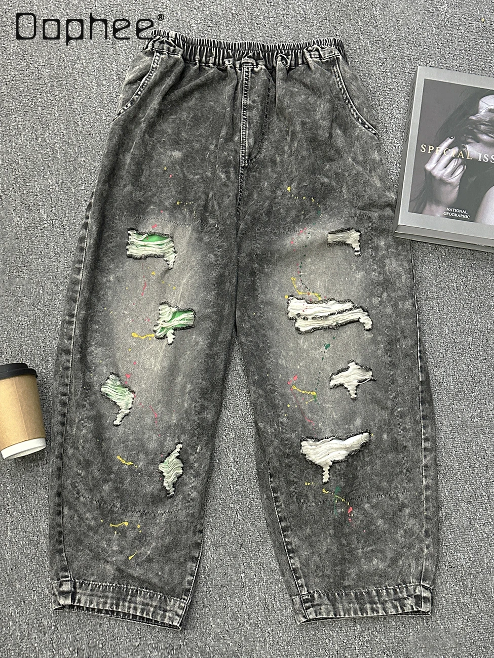 2025 Spring Summer New Ripped Do Old Retro Jeans Women Loose Casual Fashion Versatile Wide-leg Pants Street Hot Girl Y2K Pants
2025 Spring Summer New Ripped Do Old Retro Jeans Women Loose Casual Fashion Versatile Wide-leg Pants Street Hot Girl Y2K Pants