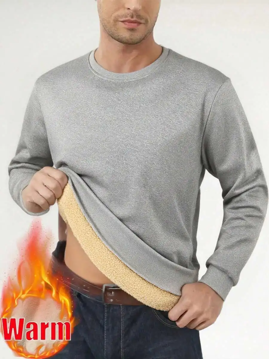 Mens Thermal Lined Warm Crew Neck Sweatshirt For Autumn Winter Casual Sports
Mens Thermal Lined Warm Crew Neck Sweatshirt For Autumn Winter Casual Sports