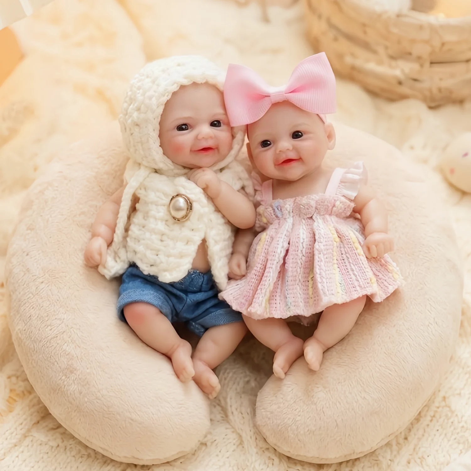 2 Styles/1 Pcs Waterproof Mini Palm Solid bebe reborn de silicona Girl & Boy Doll Soft Lifelike Reborn Doll for Family's Gift
2 Styles/1 Pcs Waterproof Mini Palm Solid bebe reborn de silicona Girl & Boy Doll Soft Lifelike Reborn Doll for Family's Gift