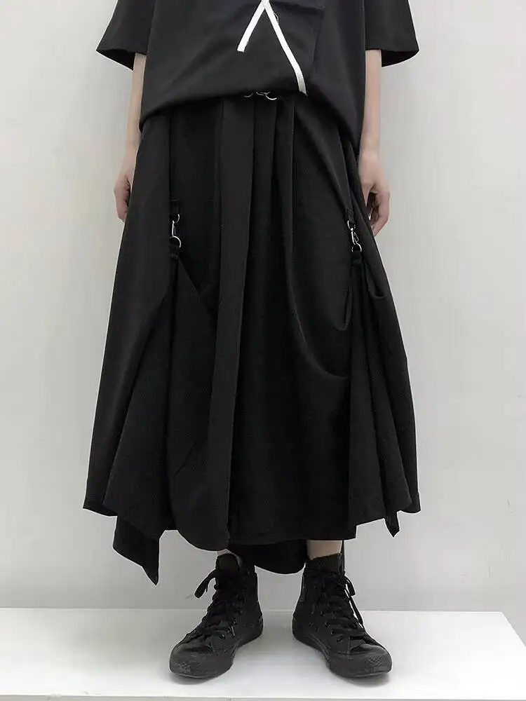 Ladies Pant Skirt Wide Leg Pants New Classic Dark Personality Simple Fashion Irregular Design Large Pleated Pants
Ladies Pant Skirt Wide Leg Pants New Classic Dark Personality Simple Fashion Irregular Design Large Pleated Pants