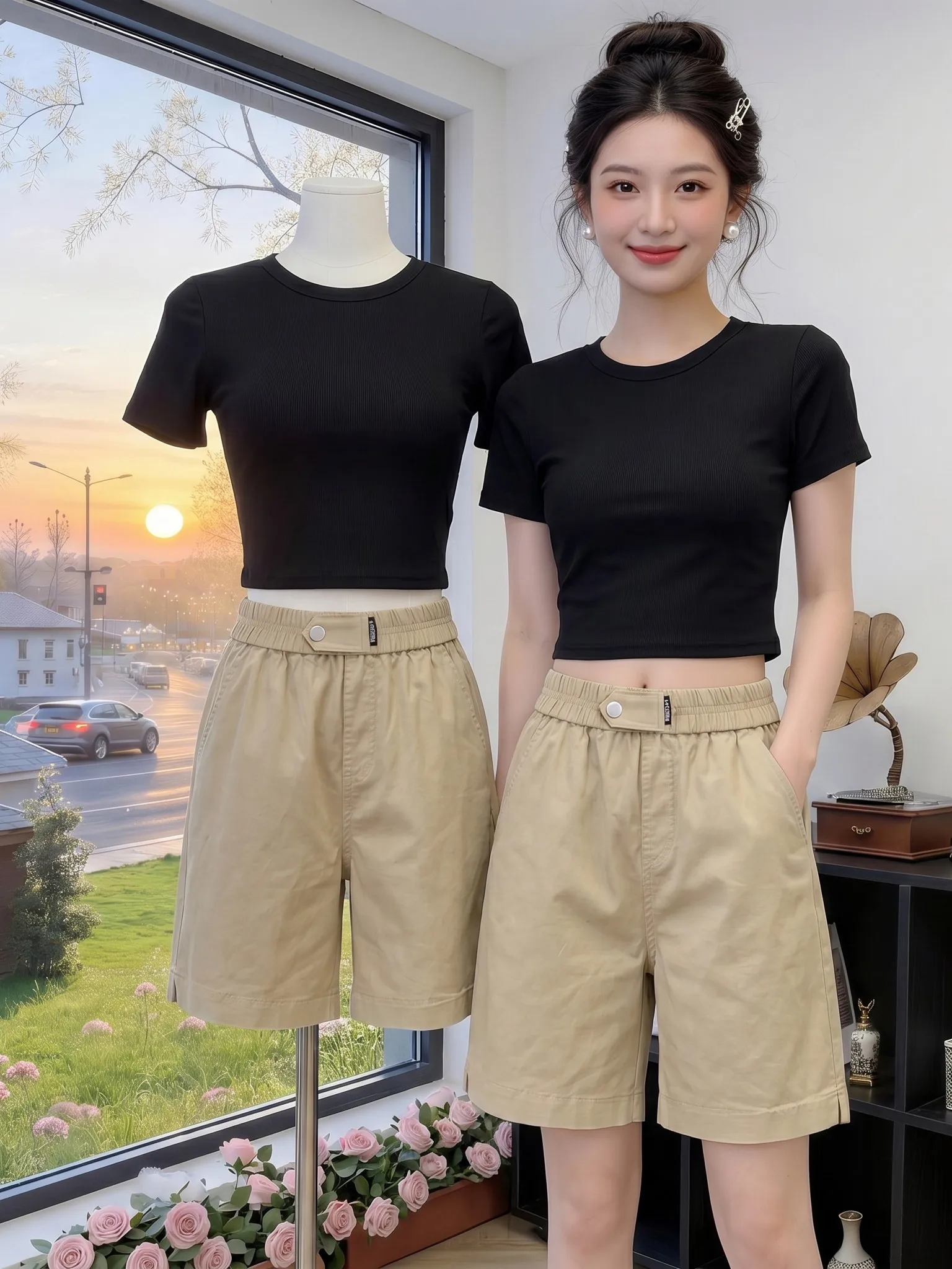 High Waist Wide Leg Casual Pants Women's Fashion Summer New Style Versatile Comfortable Sports Shorts Straight Cut Korean Style
High Waist Wide Leg Casual Pants Women's Fashion Summer New Style Versatile Comfortable Sports Shorts Straight Cut Korean Style