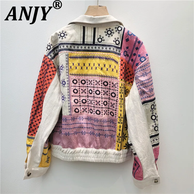 ANJY Autumn Winter New Women Fashion Versatile Niche Embroidery Patchwork Denim Jacket Streetwear Casual Trendy Chic Coat A16376
ANJY Autumn Winter New Women Fashion Versatile Niche Embroidery Patchwork Denim Jacket Streetwear Casual Trendy Chic Coat A16376