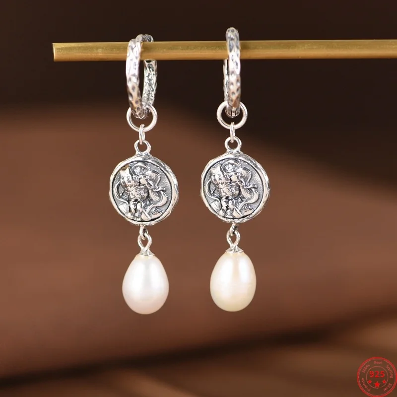 S925 Sterling Silver Charms Drop Earrings for Women Retro Eternal Rattan Pearl Tassel Ear Drops Fashion Jewelry Wholesale
S925 Sterling Silver Charms Drop Earrings for Women Retro Eternal Rattan Pearl Tassel Ear Drops Fashion Jewelry Wholesale